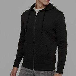 *NEW* Express MEN Quilted FULL Zip Hoodie Small